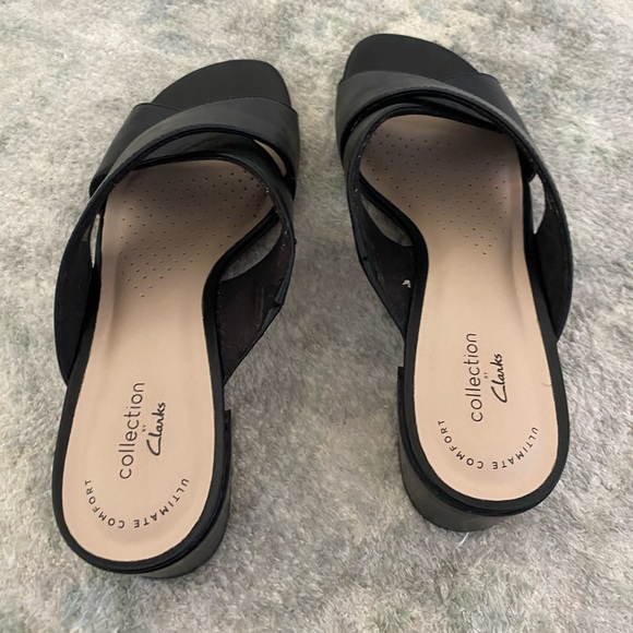 Clark’s Collection Black Strappy Sandals with Kitten Heel 8M - Picture 10 of 11